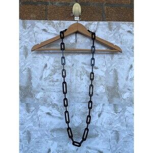 Rara Avis by Iris Apfel Resin Chain Link Necklace (Black)